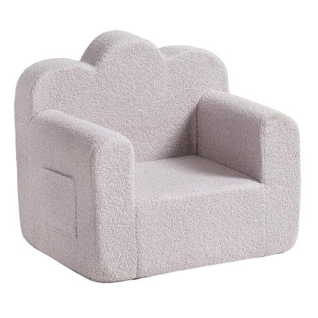 Kids Couch Sherpa Toddler Chair, Cloud-Like Comfy Kids Sofa Toddler Reading Chair