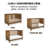 Otto 3-in-1 Convertible Crib in Walnut, Greenguard Gold Certified