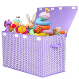 Large Toy Storage Box Chest for Girls Kids, Sturdy Toy Box Bin Organizer Baskets