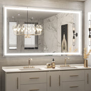 55 x 36 Inch LED Bathroom Mirror with Lights,Anti-Fog Dimmable Lighted Wall Mounted