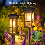 Solar Pathway Lights Outdoor, 8 Pack Modern Solar Garden Lights Outdoor Waterproof,