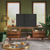 Stand for 65 Inch TV, 58 inch Entertainment Center with 2 Storage Cabinets, Media