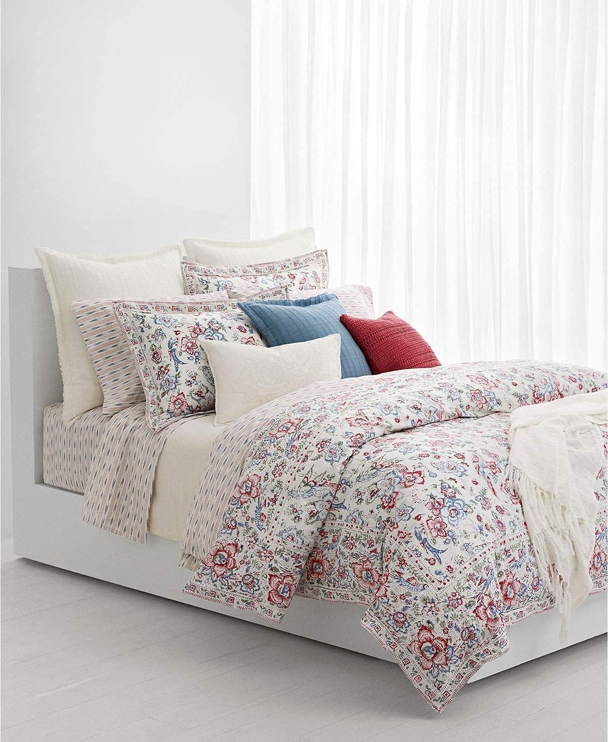 Lucie Birds Jacobean King Comforter Set - 3 Piece
