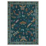 Lahome Insect Print 5x7 Area Rugs for Living Room, Soft Washable Rugs for Bedroom Ultra-Thin Non Slip Modern Rug, Stain Resistant Throw Rug Carpet for Office Nursery Dining Room(5'x7',Dark Green)