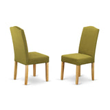5 Piece Dining Set Includes a Rectangle Dining Room Table with Dropleaf and 4 Linen Fabric