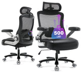 Big and Tall Office Chair- Heavy Duty Executive Computer Chair with 3D Flip Arms Large