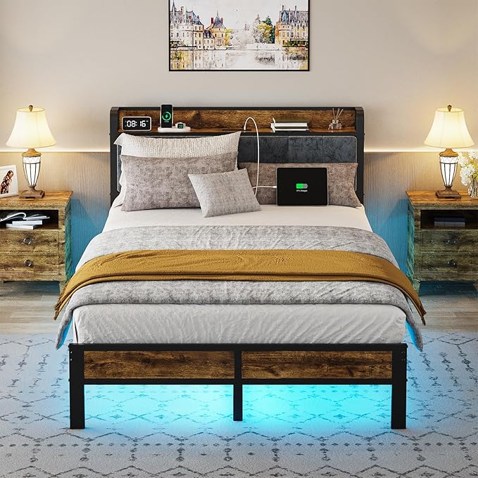 Queen Bed Frame with Headboard