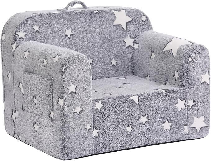 Chair Plush Kids Couch, Comfy Kids Sofa Toddler Lounger Chair for Bedroom,