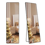 Full Length Mirror, 63 x 20 Inches, Rectangle Full Body Mirror with Stand, Aluminum Alloy