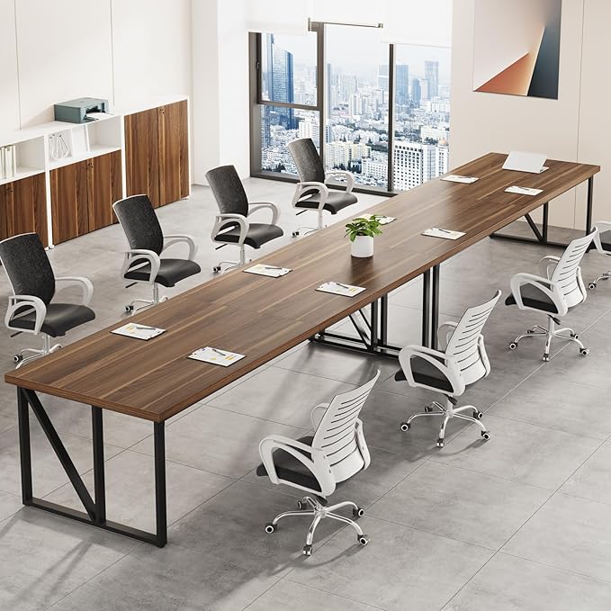 6.5FT Conference Room Table: Large Rectangular Meeting Seminar Table for 6-8 People