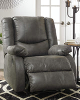 Bladewood Faux Leather Pebble Manual Zero Wall Recliner, Gray