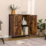 Storage Cabinet, Industrial Floor Cabinet with 2 Doors & 1 Shelf, Storage Cabinet