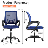 PayLessHere Home Office Chair Desk Computer Chair Adjustable Ergonomic Chair Lumbar Support Armrest Executive with High Density Mesh 360 Degree Swivel Chair for Adults Chair (Pack of 1, Blue)