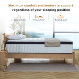 Twin Mattress, 10 Inch Innerspring Hybrid Mattress in a Box with Gel Memory Foam,