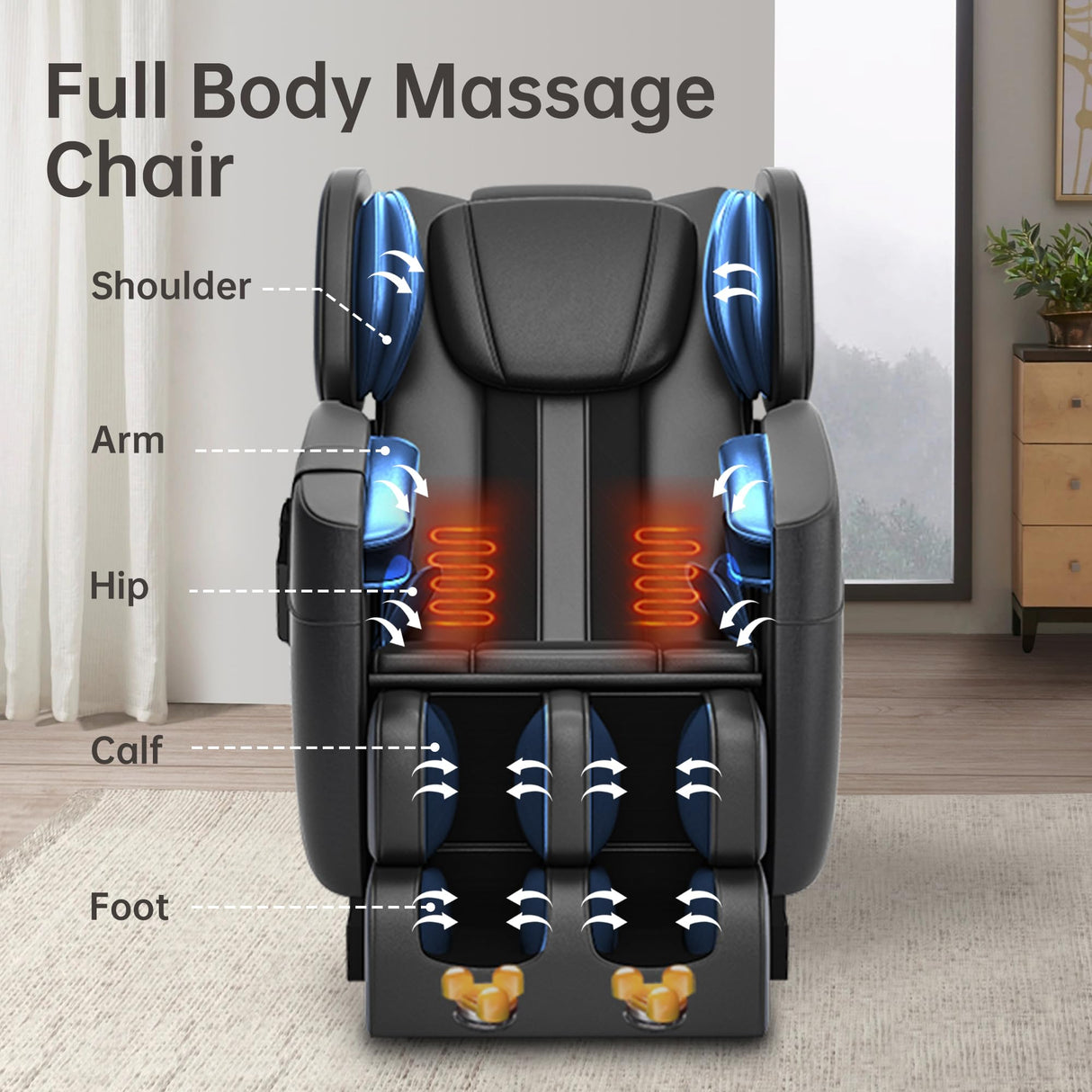 2024 Massage Chair, Full Body Zero Gravity Massage Chair with Auto Modes