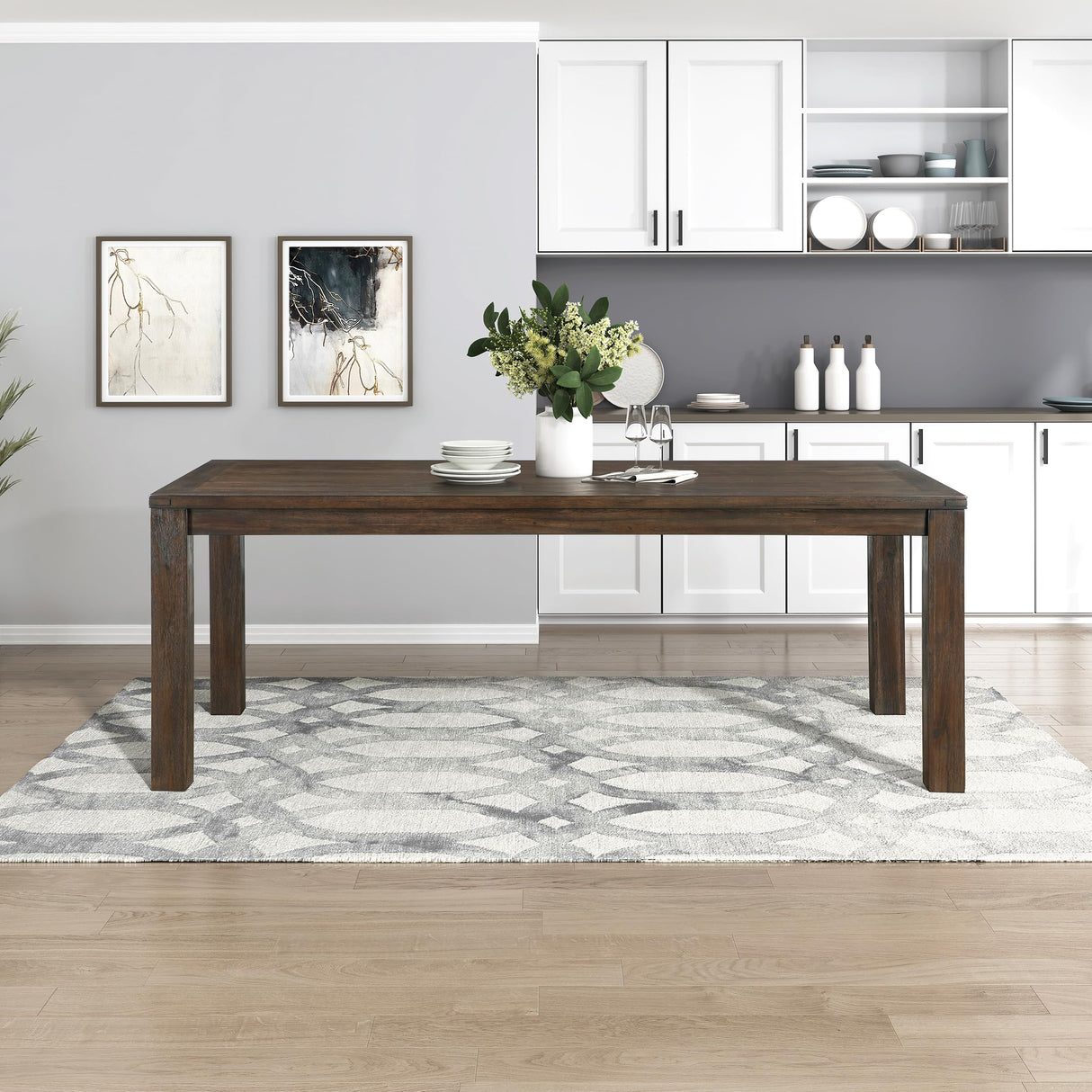 79" Dining Table for 8, Modern Rectangular Dining Room Table