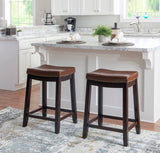 Cognac Backless Counter Stool