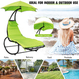 Hammock Chair Swing Lounger, Outdoor Hanging Chair with Shade Canopy,