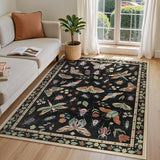 Insect Print Area Rugs 8x10, Non Slip Washable Rugs for Living Room 8x10 Rug, Soft Modern Bedroom Rug 8x10 Under Bed Ultra