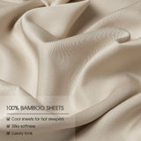 King Size Sheet Set - Rayon Derived from Bamboo, Extra Deep Pocket Sheets Fits 18"-24"