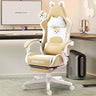 Gaming Chair Cute with Cat Ears and Massage Lumbar Support