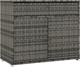 Outdoor Storage Cabinet, Hot Tub Accessory Storage, Freestanding PE Rattan Wicker Cabinet