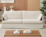 85.5" W Upholstered Loveseat Sofa with Covers for Living Room, Modern 2 Padded