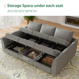 Modular Sectional Sleeper Sofa Reversible Modular Couch with Storage Seats Modular Sleeper Se