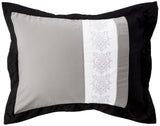 8-Piece Embroidery Comforter Set - Queen Livingston Black