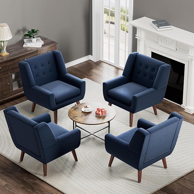 Accent Chair Living Room Chair, Upholstered Button Tufted Armchai