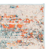 Madison Collection Area Rug - 8' x 10', Cream & Orange, Modern Abstract Design