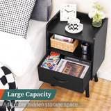 Night Stand with Fabric Drawer, Modern Nightstand, Bedside Tables