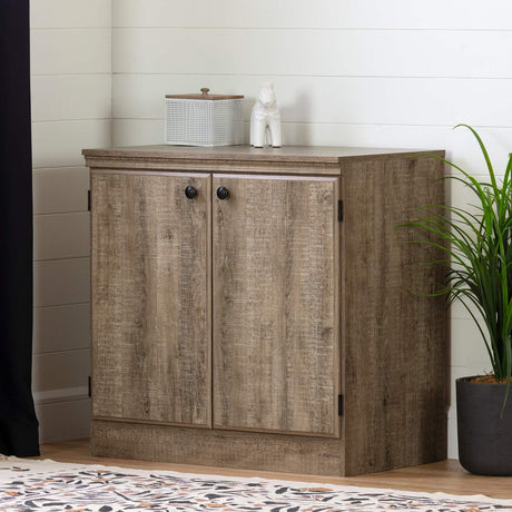 Morgan Small 2-Door Storage Cabinet-Weathered Oak