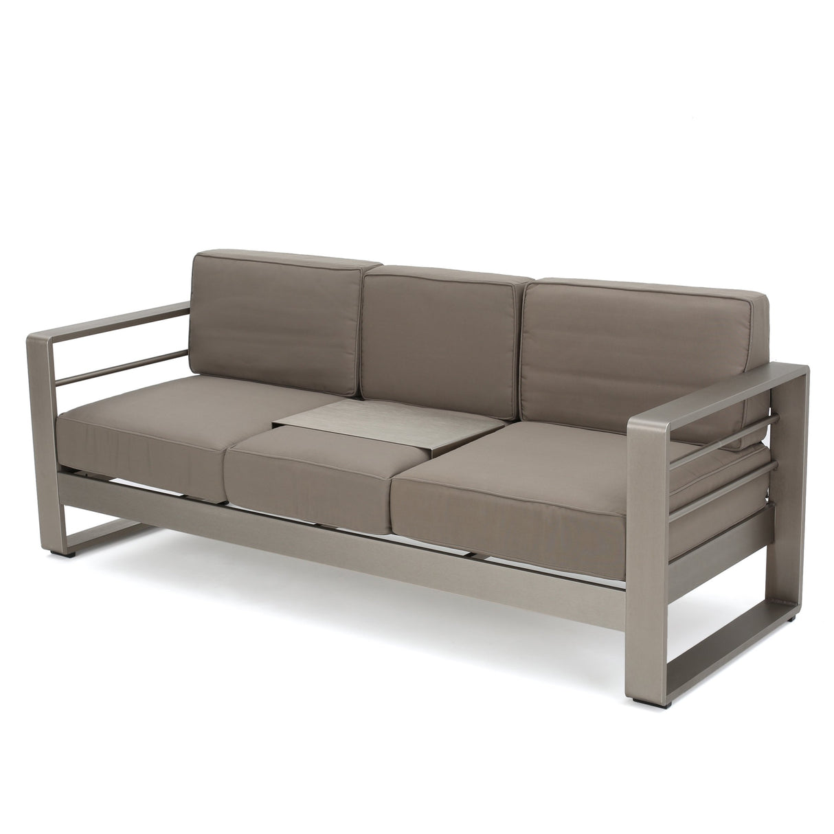 Cape Coral Outdoor Loveseat Sofa with Tray