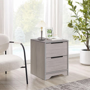 Wood Nightstand, Bed Side Table with 2 Drawers