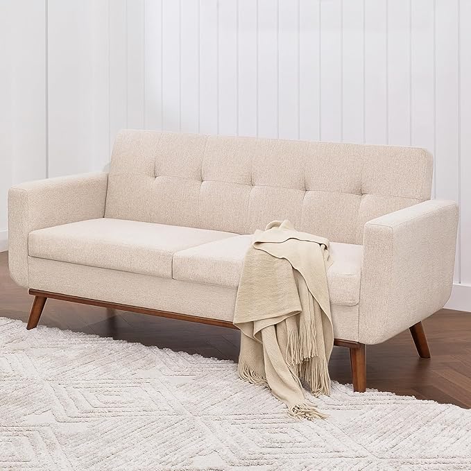 Loveseat Sofa, 65" W Mid Century Modern Love Seat Couches for Living Room