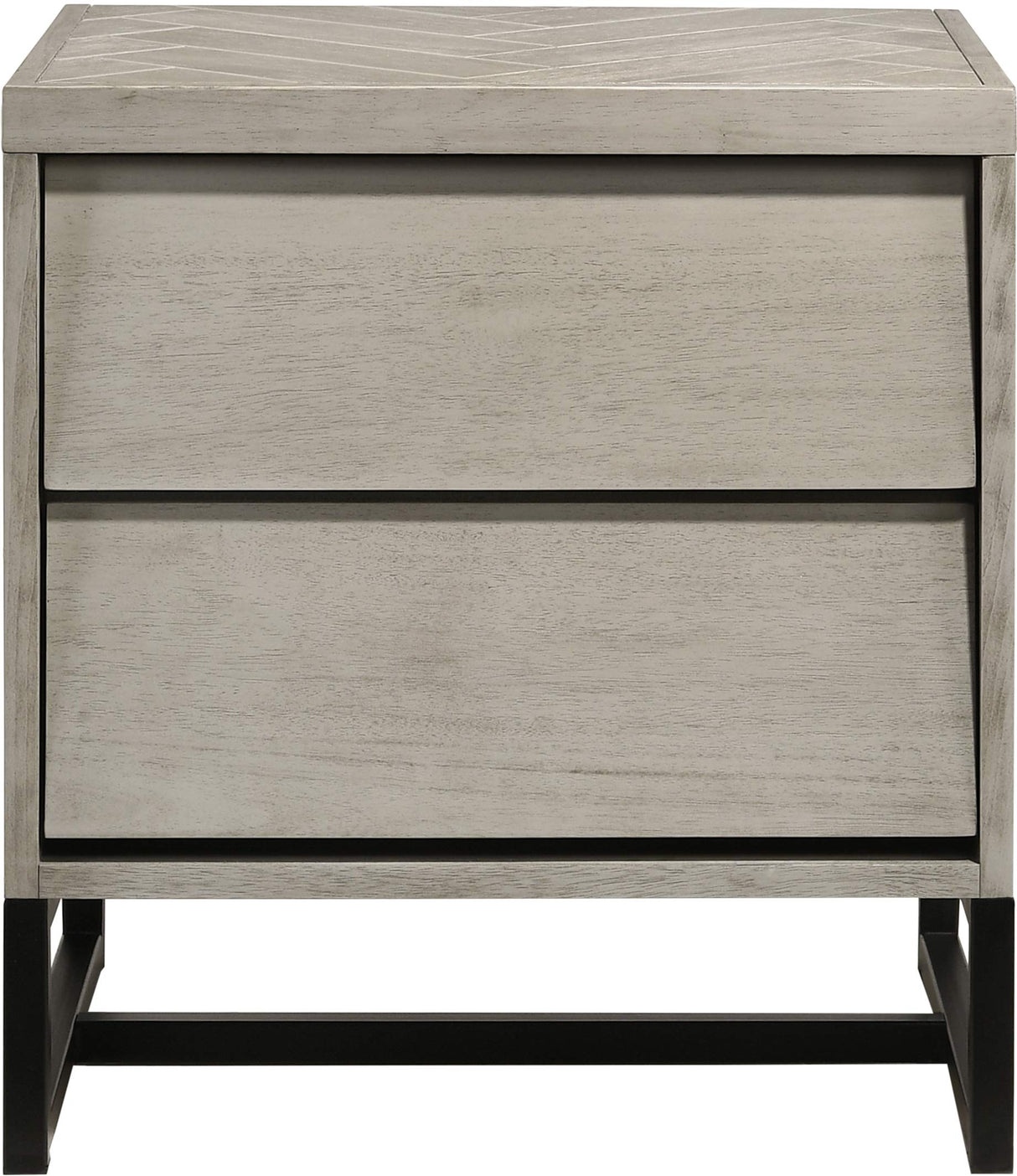 Weston-NS Weston Collection Industrial Mid Century Designed Nightstand with Matte
