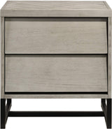 Weston-NS Weston Collection Industrial Mid Century Designed Nightstand with Matte