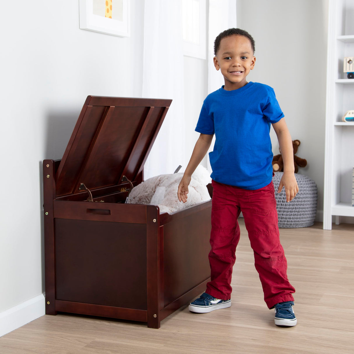 Wooden Toy Chest - Espresso