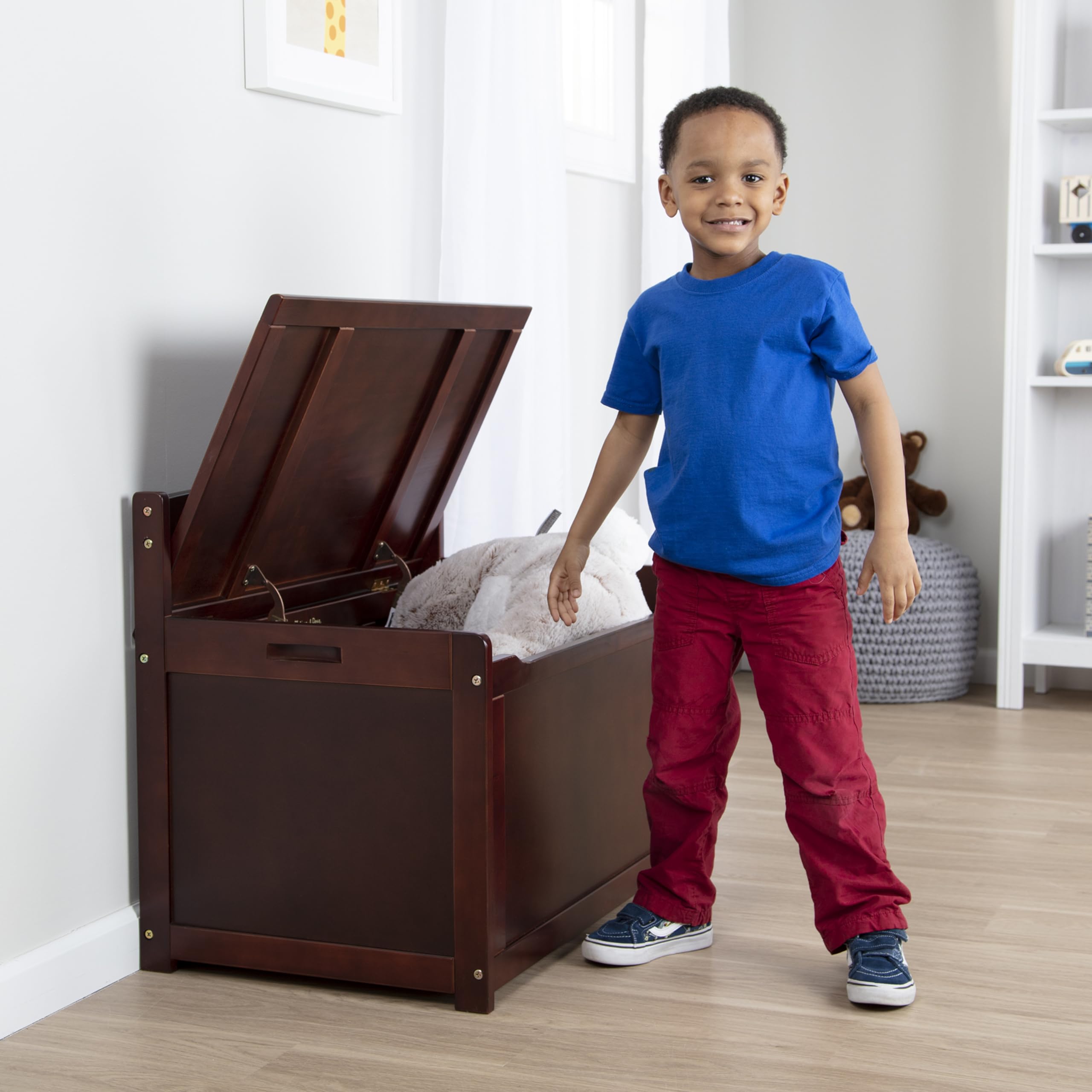 Wooden Toy Chest - Espresso