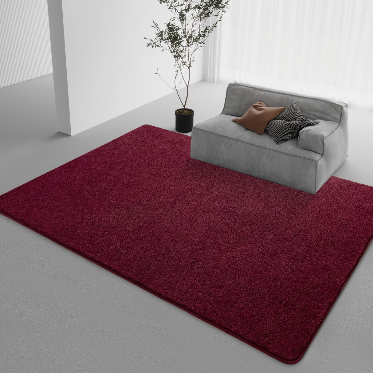 Modern Area Rugs for Bedroom Living Room, 5x7 ft Thickened Memory-Foam Indoor Carpets,