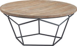 Avalon Round Coffee Table, Distressed Wood