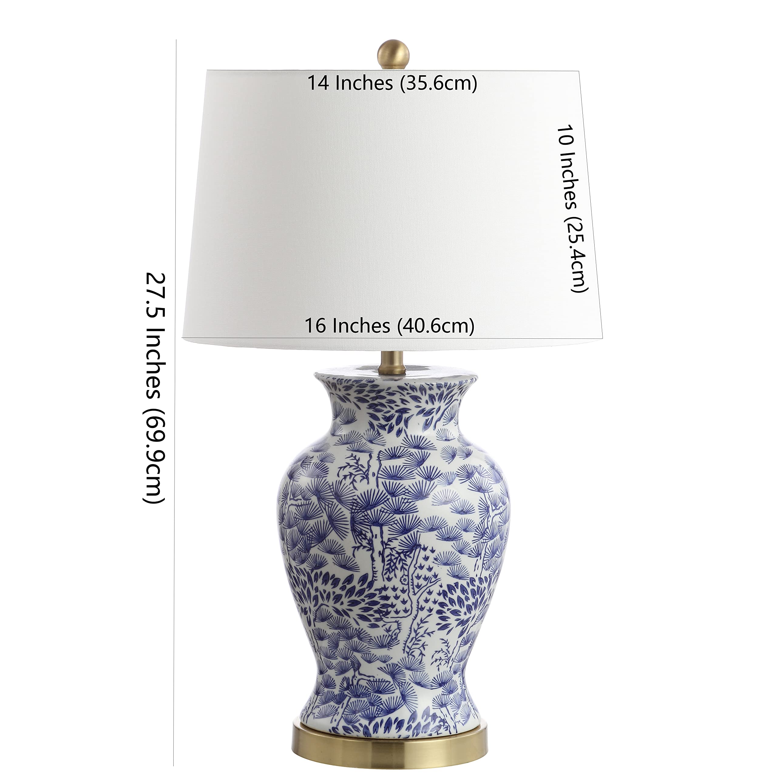 Alona Blue White Chinoiserie Table Lamp Set of 2 - 28 Inch