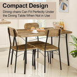 Dining Table Set for 4, 5 Piece Dinette with Chairs for Kitchen, Breakfast Nook