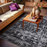 9x12 Vintage Boho Area Rug - Ultra Soft Washable Faux Wool Carpet