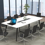 8FT Conference Table, 94.49" L x 47.24" W x 29.53" H Meeting Seminar Table