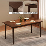 47.2" Solid Vintage Dining Table, Rectangular Wooden Table for Kitchen for 4 or 6