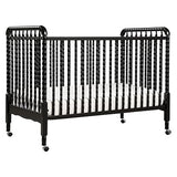 Jenny Lind 3-in-1 Convertible Crib in Rich Cherry, Removable Wheels, Greenguard Gold