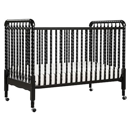 Jenny Lind 3-in-1 Convertible Crib in Rich Cherry, Removable Wheels, Greenguard Gold