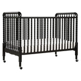 DaVinci Jenny Lind 3-in-1 Convertible Crib in Ebony, Removable Wheels, Greenguard Gold Certified